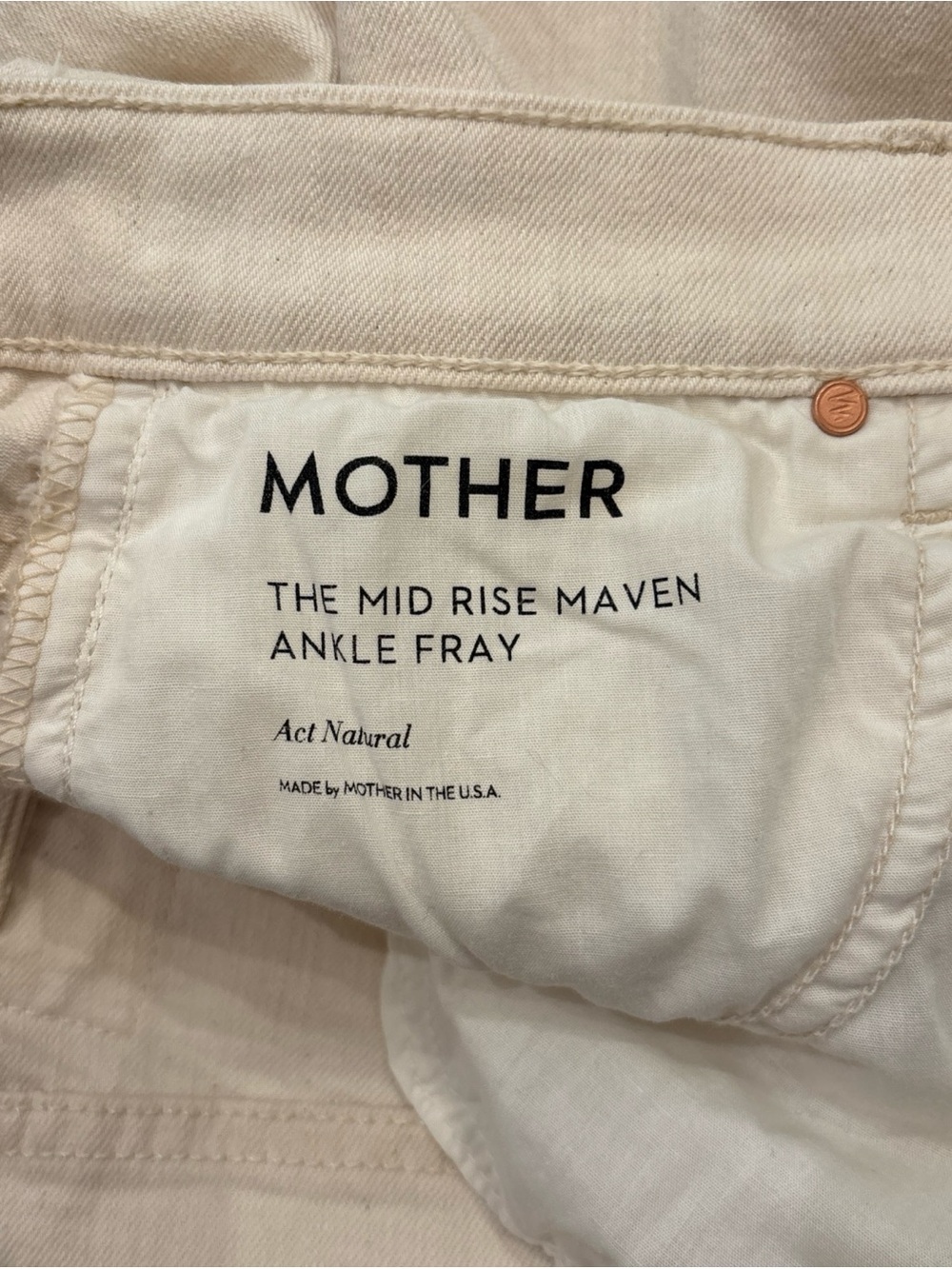 MOTHER The Mid-Rise Maven Ankle Fray Jeans size 24 - Picture 6 of 6